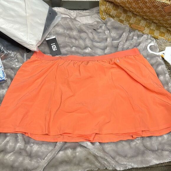 ID Ideology Women's Woven Skort, Created for Macy's - Peach Echo Size 2XL - Picture 3 of 3